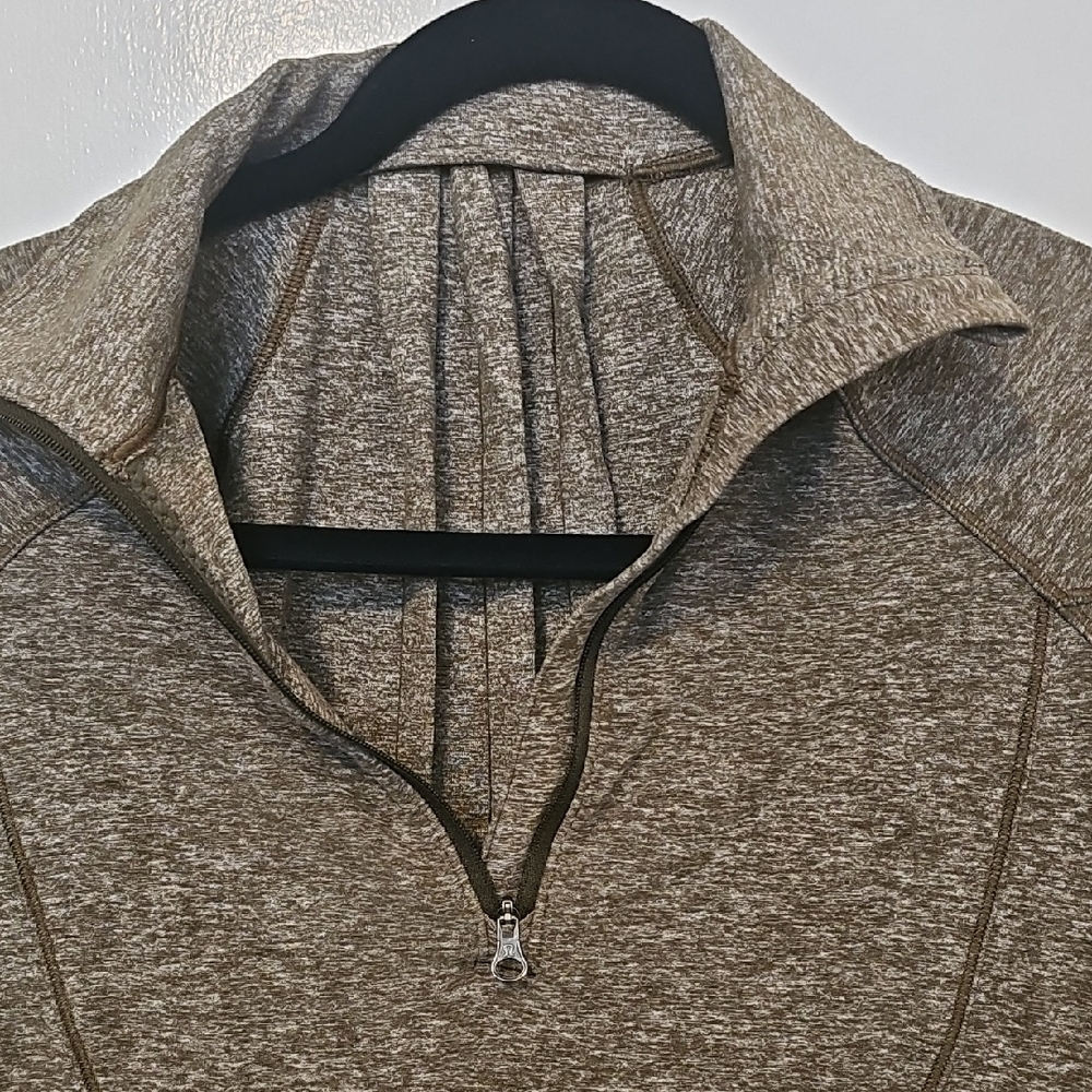 lululemon athletica Heathered Brown Half-Zip Sweater - Picture 3 of 6